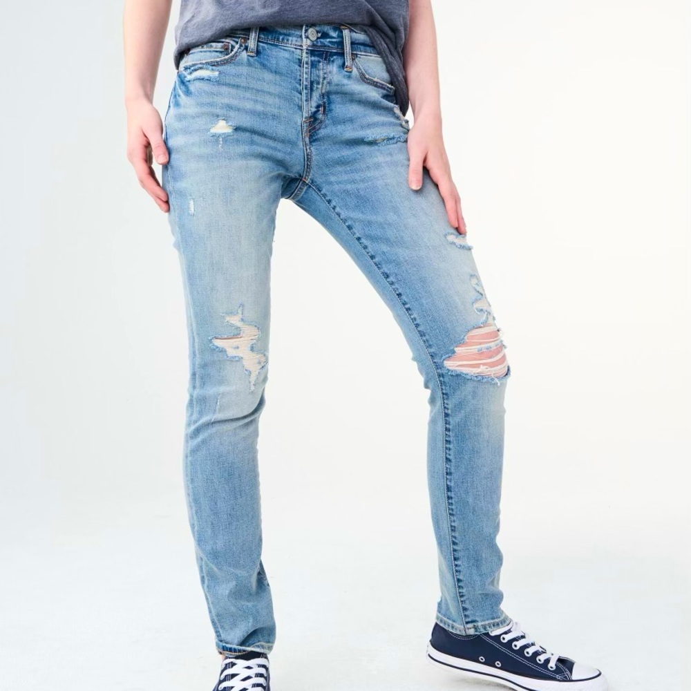 Aero Mens Slim Distressed Jeans Size 32/34